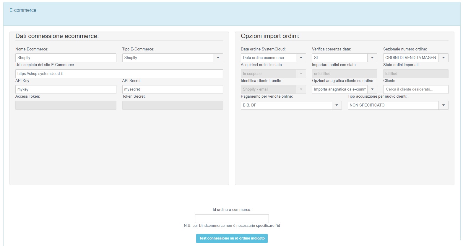 systemcloud ecommerce settings