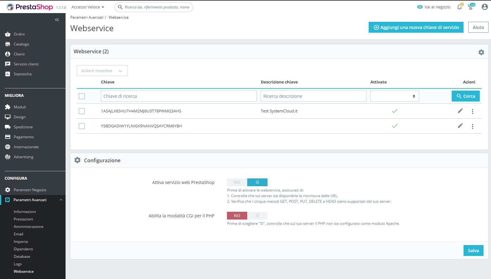 systemcloud prestashop api