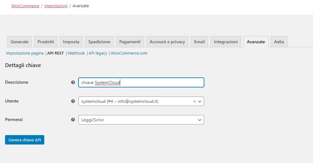 systemcloud woocommerce api