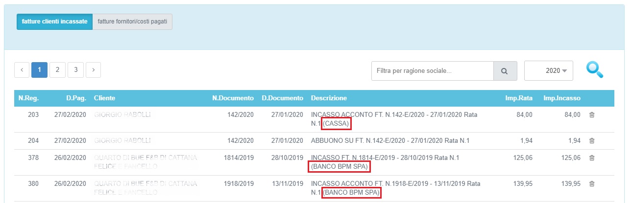 SystemCloud conti di prima nota